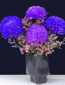 Purple Deco Vase with Black Elegance