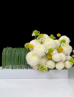 White Floral Leather Base